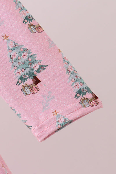 Pink christmas tree bamboo dress