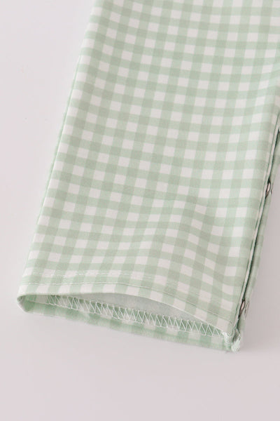 Sage turkey embroidery gingham jonjon
