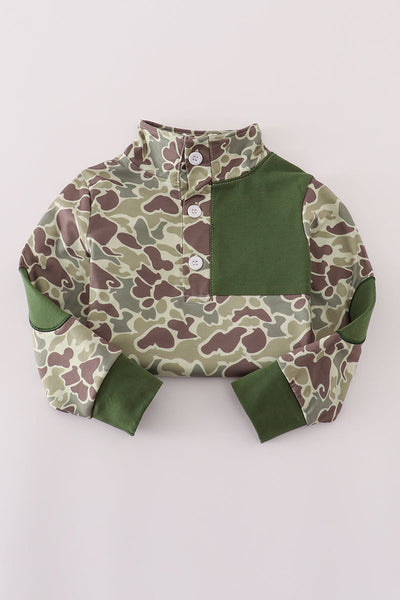 Camouflage print pants set