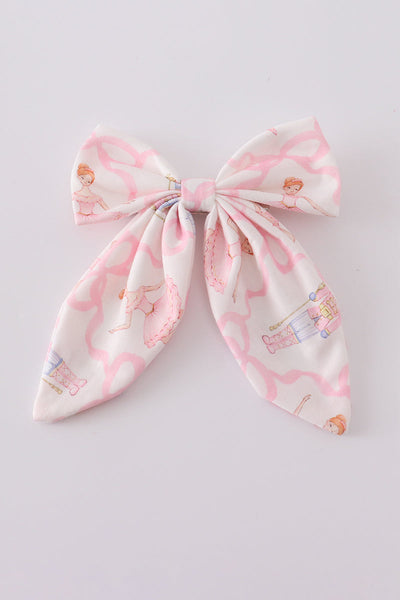 Pink nutcracker print sailor bow