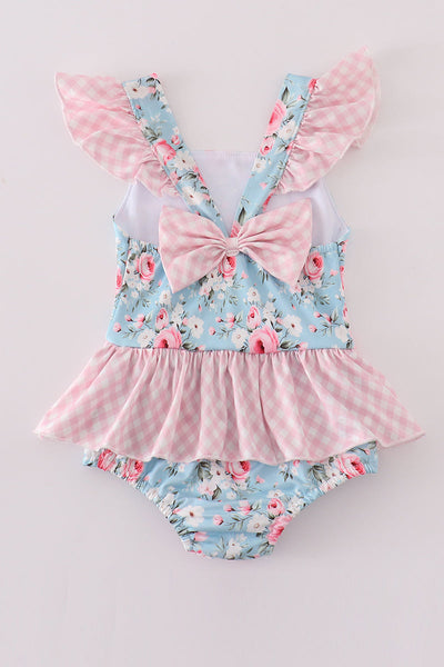 Petal perfection print girl swimsuit