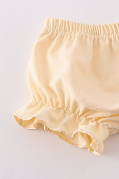 Multicolored character embroidery girl bloomer set