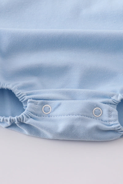 Blue Dr. Seuss embroidery smocked bubble