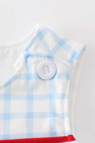 Blue flag embroidery jonjon