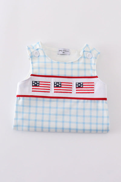 Blue flag embroidery jonjon