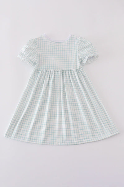 Blue he is risen embroidery dress