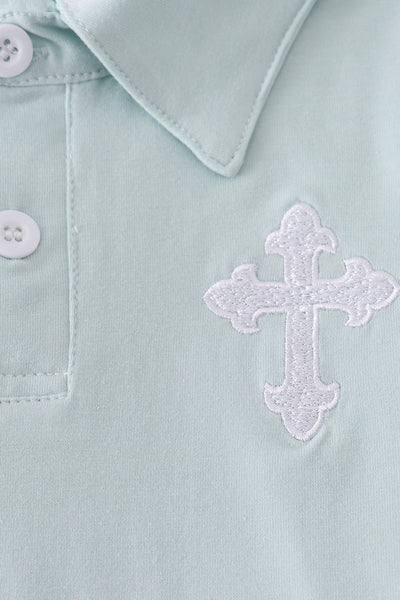 Blue cross embroidery set