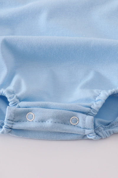 Blue flag embroidery bubble