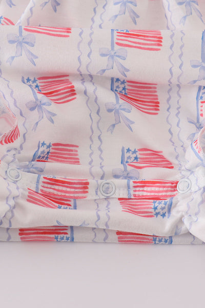 Bow embroidery smocked bubble