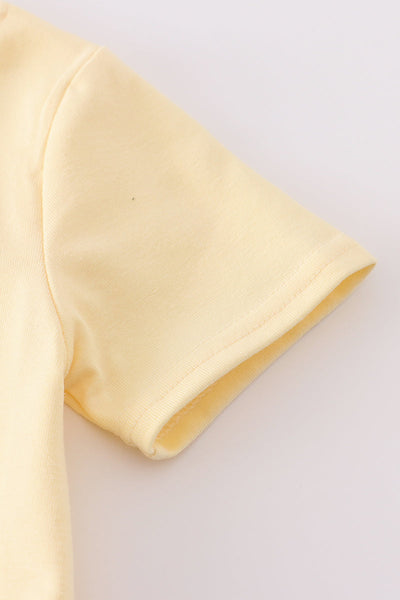 Yellow truck applique bubble