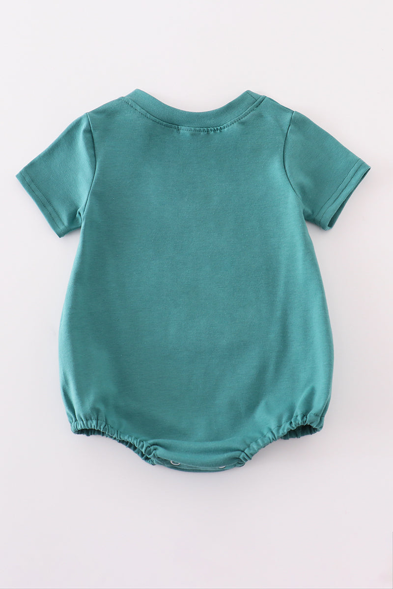 Blue deer applique bubble