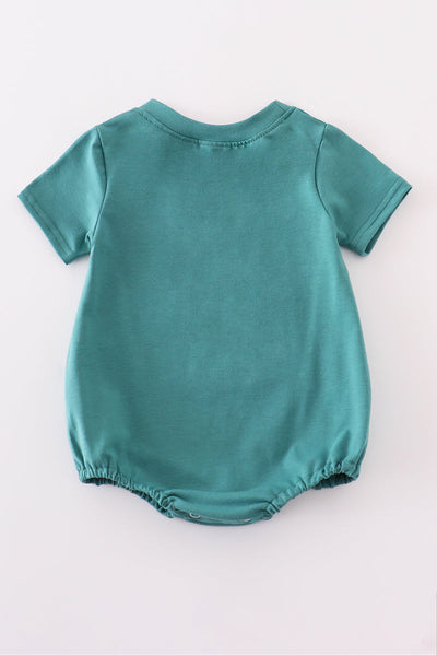 Blue deer applique bubble