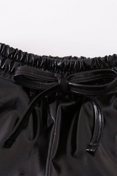 Black laser shorts
