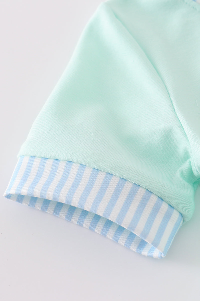 Mint castle applique bubble