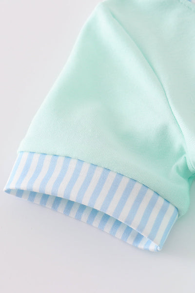 Mint castle applique bubble