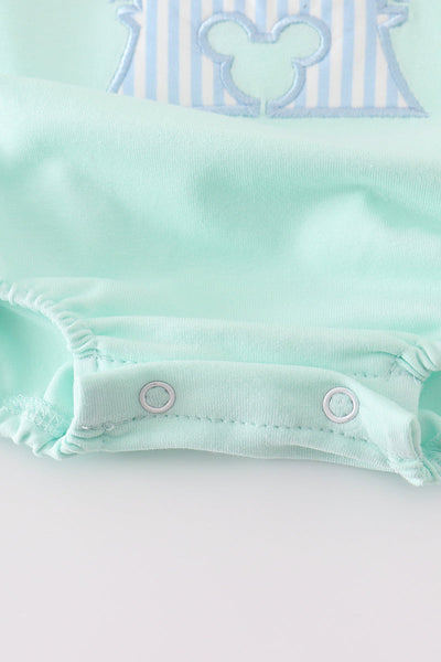 Mint castle applique bubble