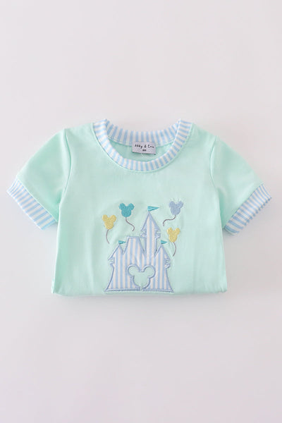 Mint castle applique bubble