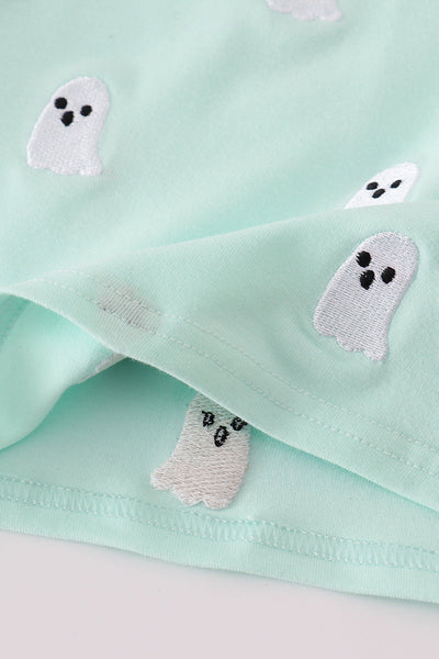 Green ghost embroidery top