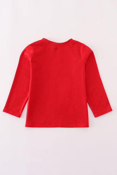 Red toolbox embroidery top
