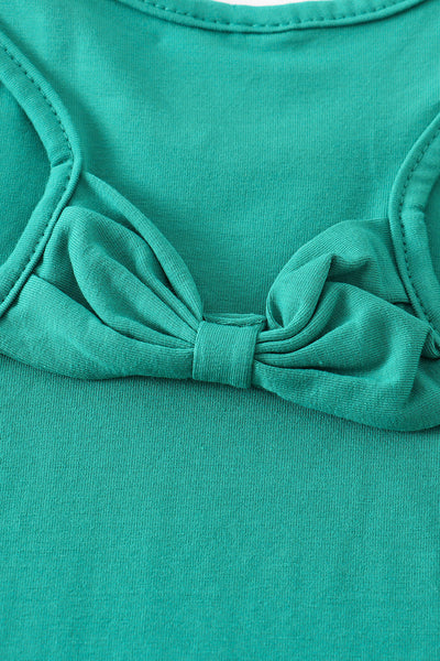 Teal blank basic kids teens adult tank top