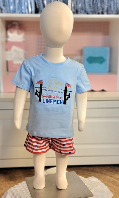 God Bless Linemen - Sibling Set