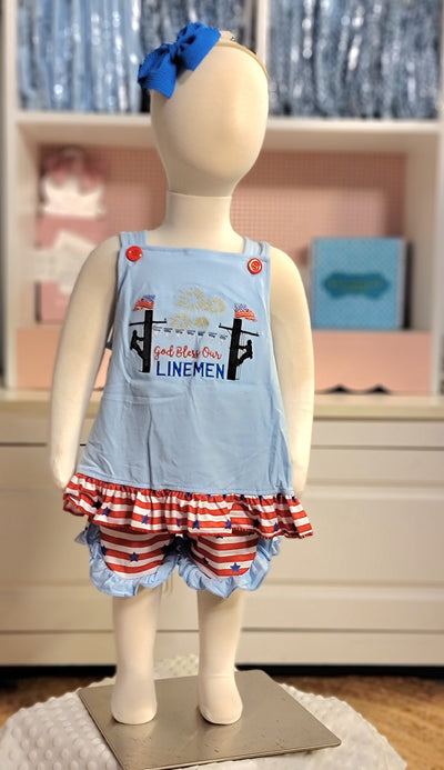 God Bless Linemen - Sibling Set