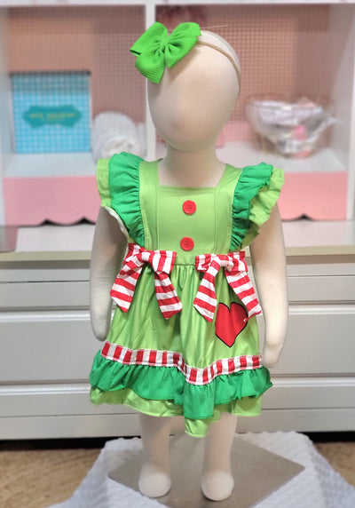Simple Grinch Heart Sister Set