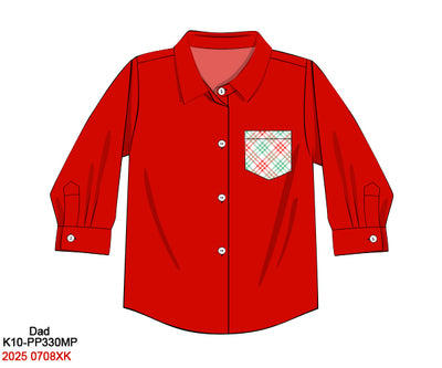 Classic Christmas Plaid Family Collection  - Custom Name Smock- Preorder ETA October