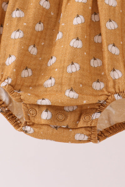 Premium pumpkin print muslin bubble