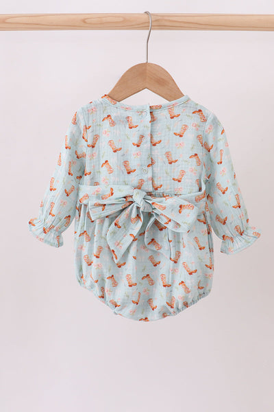 Premium boots print muslin bubble
