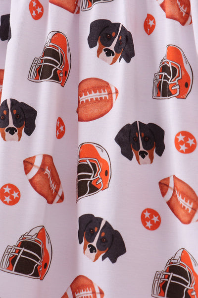 Premium orange tennessee print bamboo dress