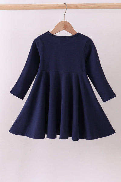 Premium Navy Clemson tiger applique dress