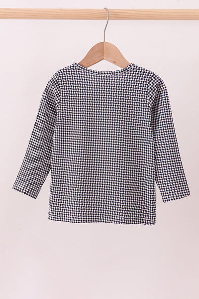 Premium Black Alabama elephant embroidery top