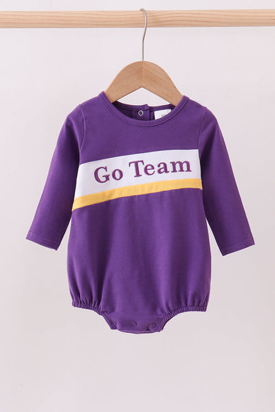 Premium Purple LSU Go Team embroidery bubble