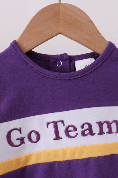 Premium Purple LSU Go Team embroidery bubble