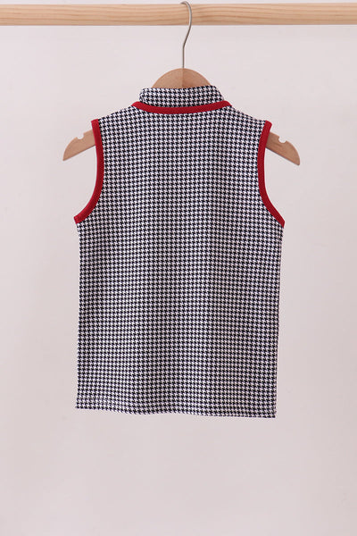 Premium Black Alabama elephant embroidery vest