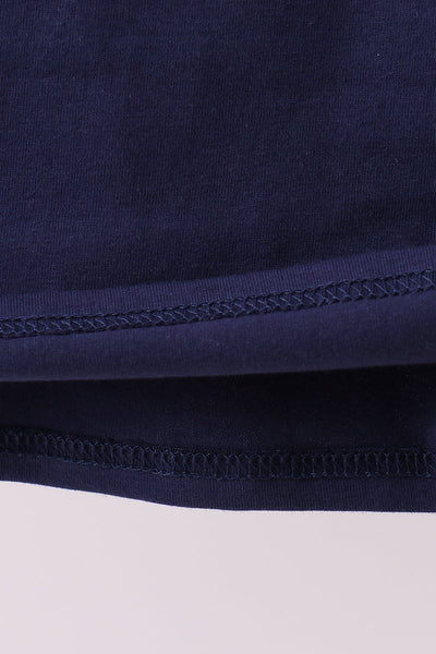 Premium Navy Auburn tiger applique top