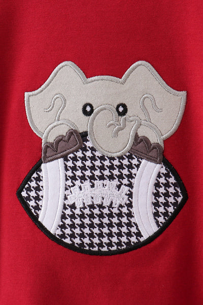 Premium Maroon Alabama elephant football applique bubble
