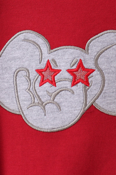 Maroon elephant Alabama football applique bubble