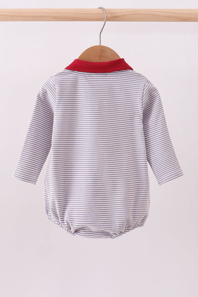 Premium Maroon Alabama elephant embroidery stripe bubble