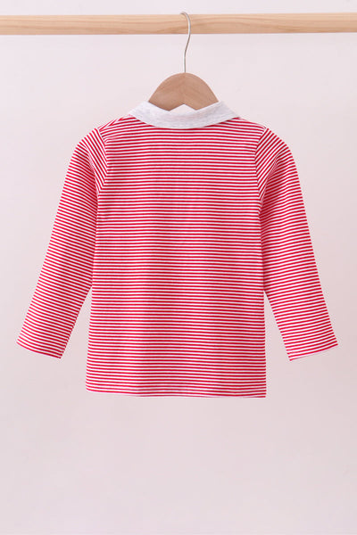 Premium Red Tennessee stripe elephant embroidery button down shirt