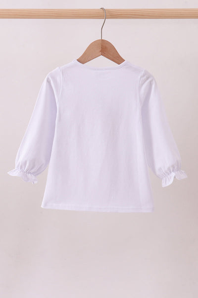 Premium White Tennessee puppy applique top