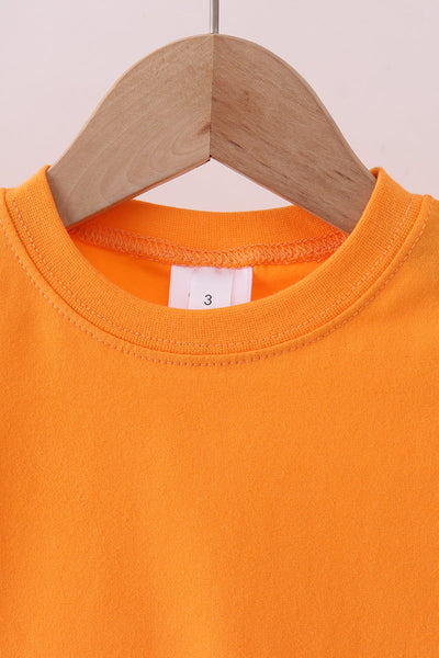 Premium Orange Tennessee puppy embroidery top
