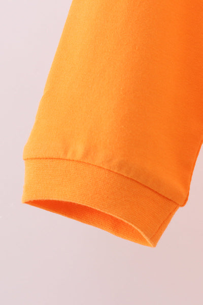 Premium Orange Tennessee puppy embroidery top