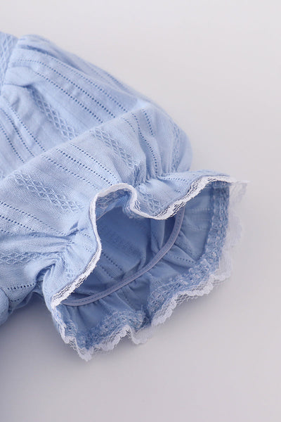 Premium Blue cross embroidery dress