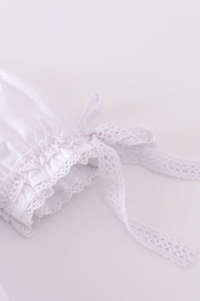 Premium white floral embroidery bloomer set