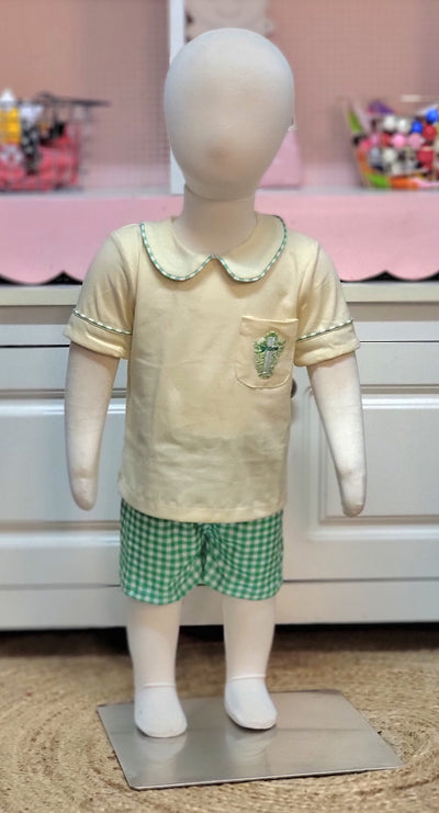 Green Gingham Grace Sibling Set