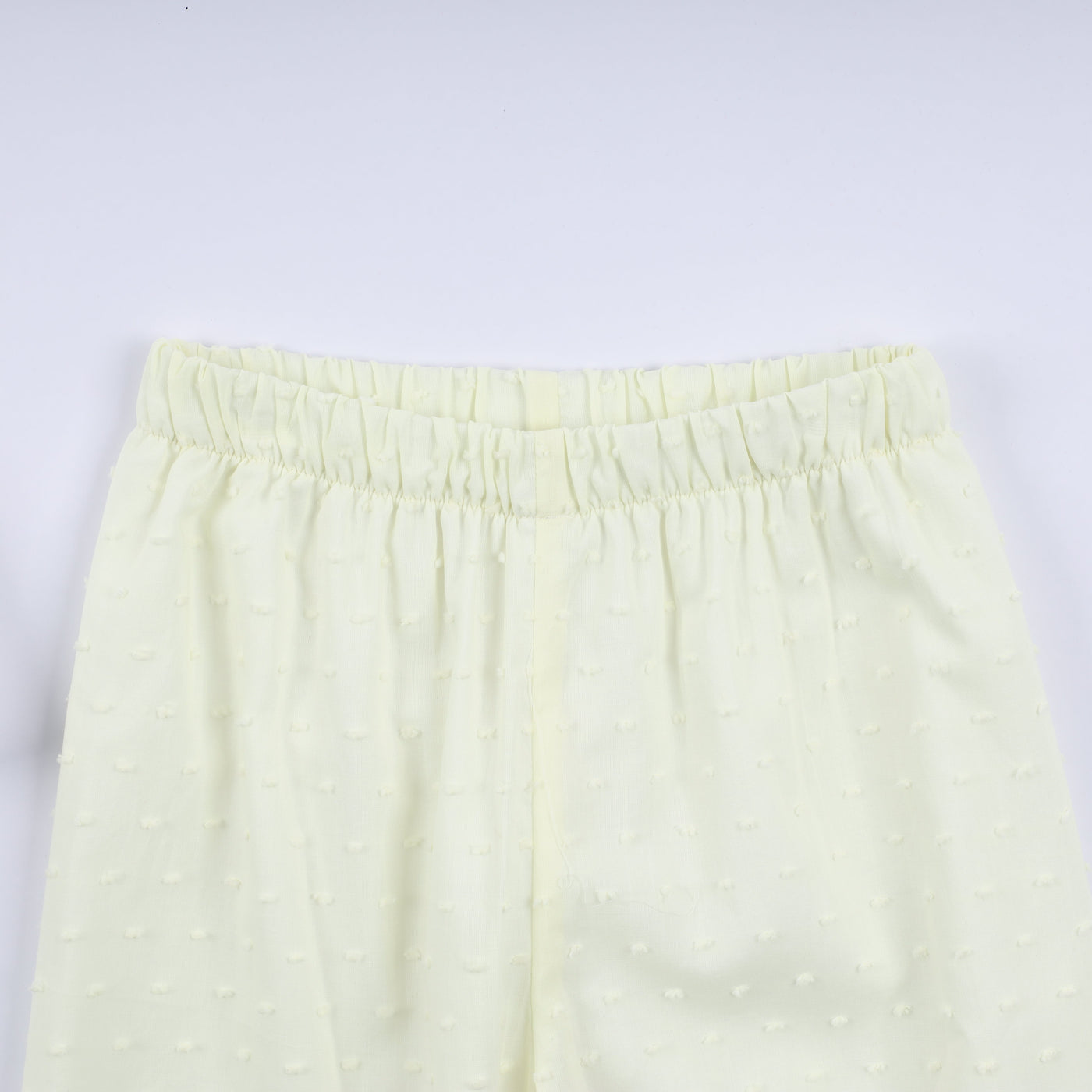 Mustard character hand smocked ruffle pants set