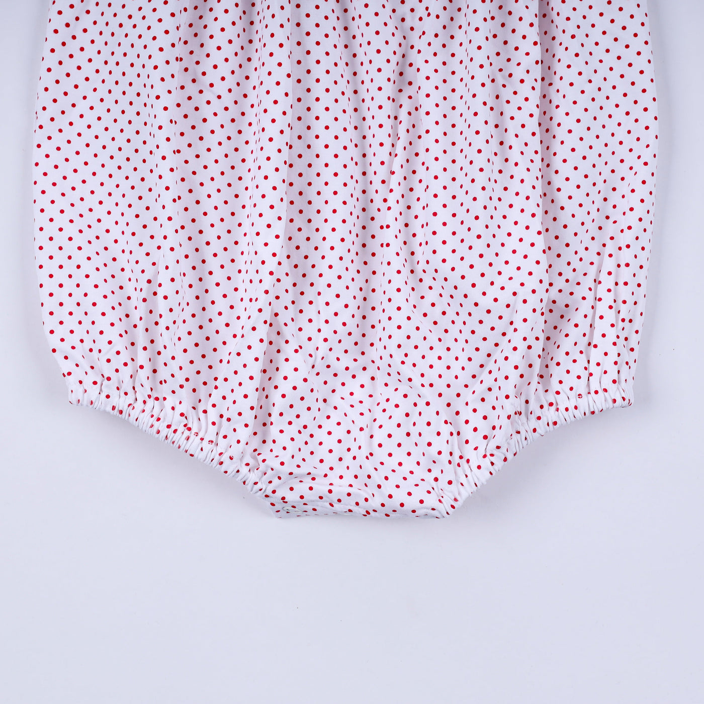 Red gingerbread hand smocked bubble