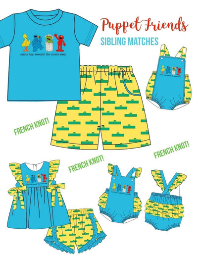 Puppet Friends French Knot Sibling Set